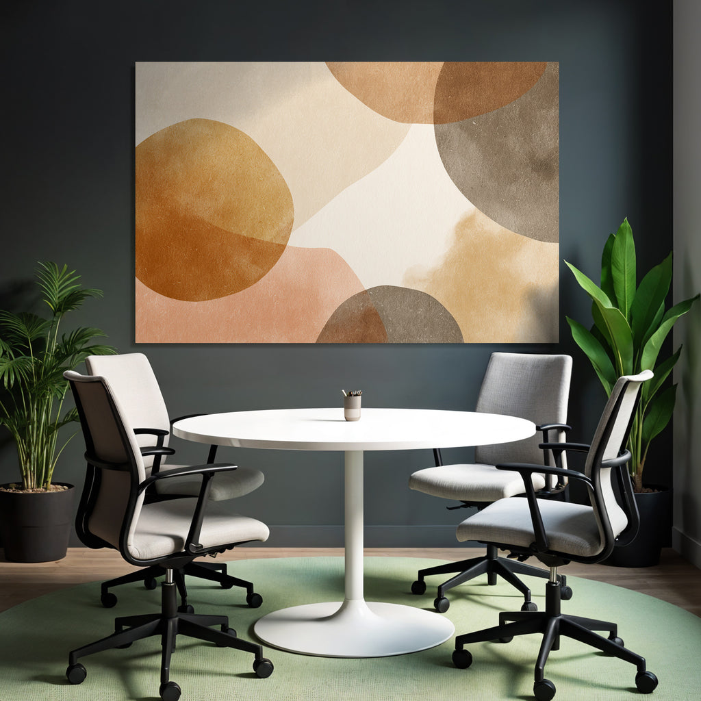 Abstraktes Design Erdtoene Circle Shapes Hintergrund Light