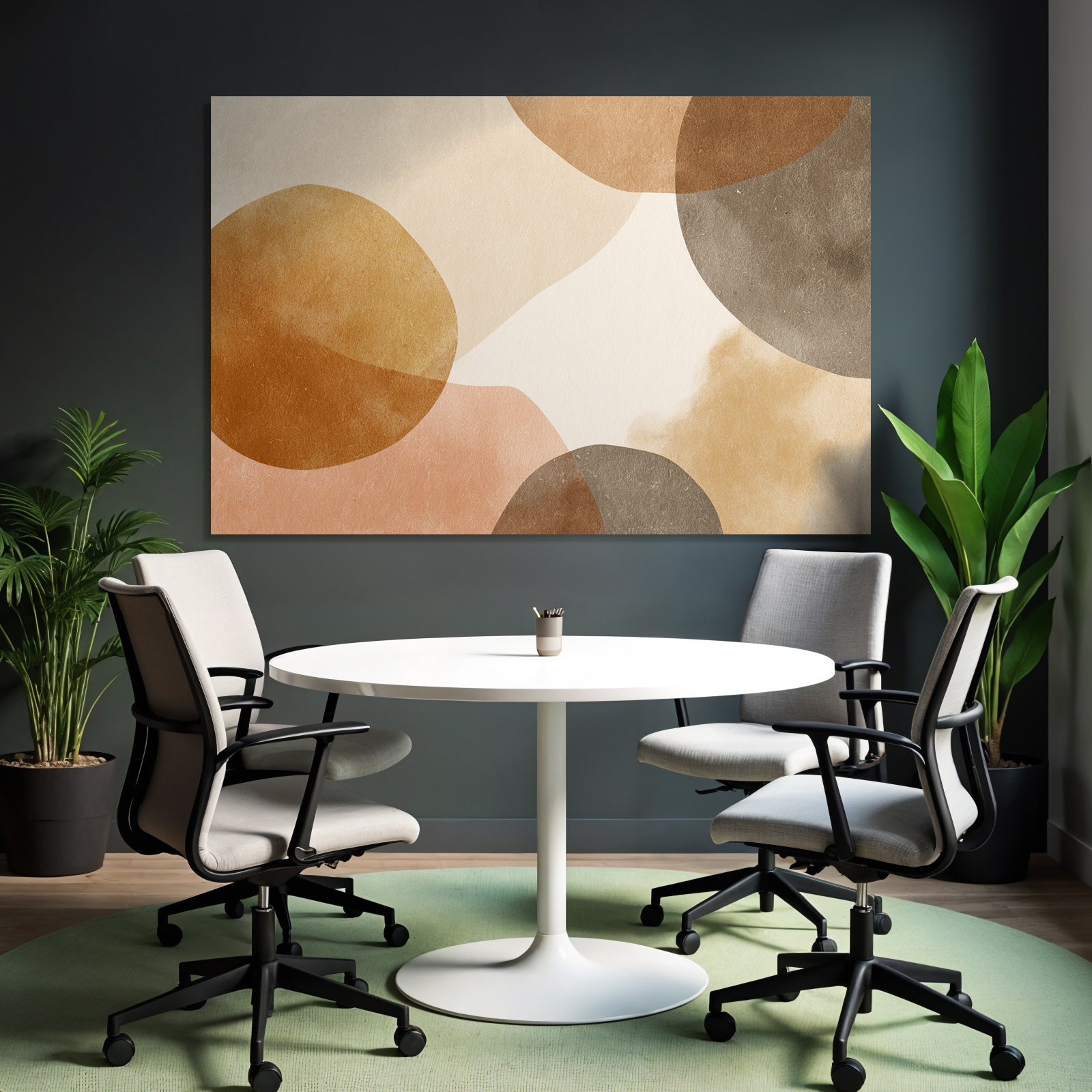Abstraktes Design Erdtoene Circle Shapes Hintergrund Light
