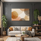 Abstraktes Design Erdtoene Circle Shapes Hintergrund Light