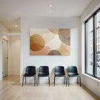 Abstraktes Design Erdtoene Circle Shapes Hintergrund Light
