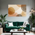 Abstraktes Design Erdtoene Circle Shapes Hintergrund Light
