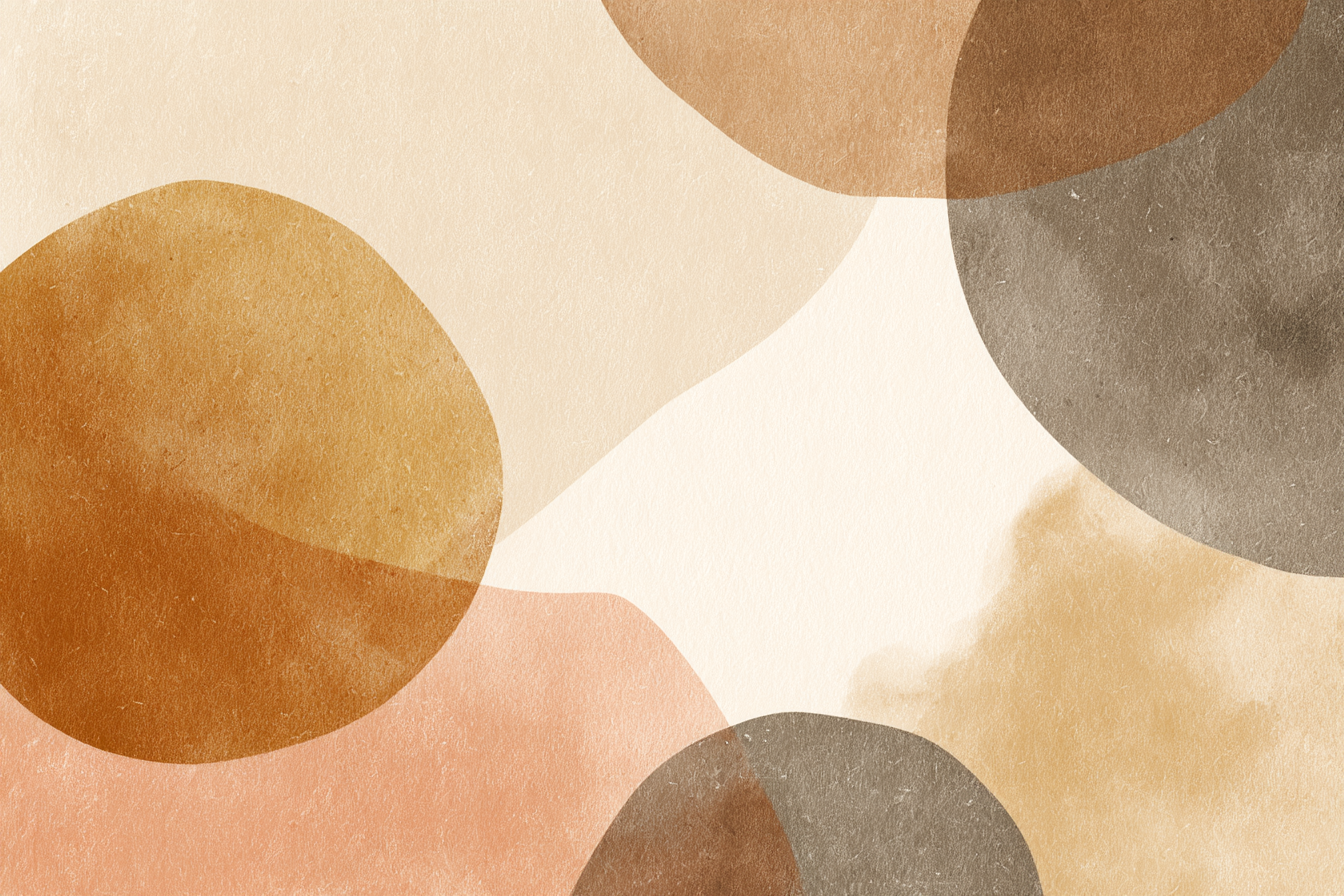 Abstraktes Design Erdtoene Circle Shapes Hintergrund Light | Japandi | Einrichtungsstile