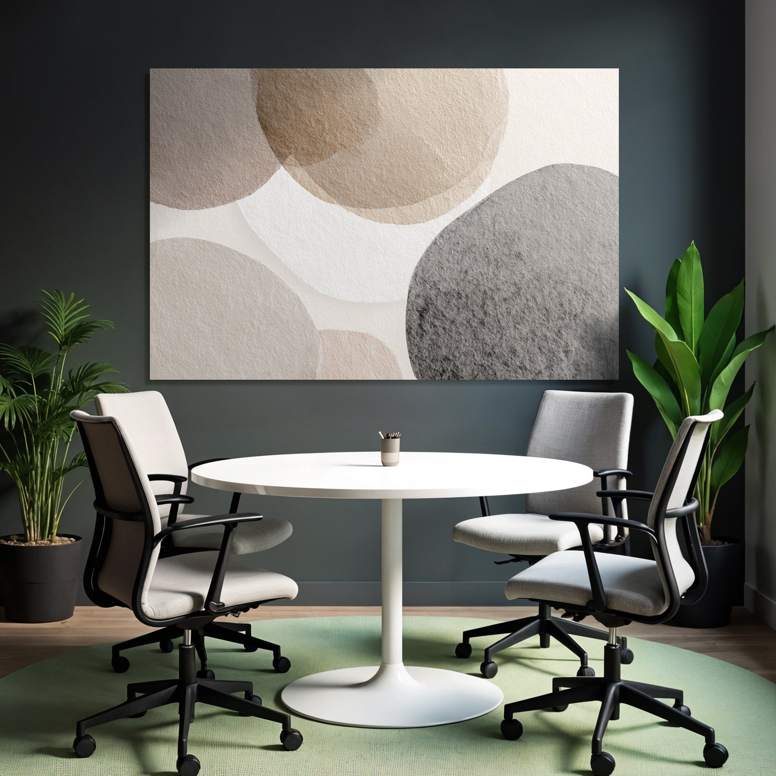 Abstraktes Design Kreise In Soft Farben