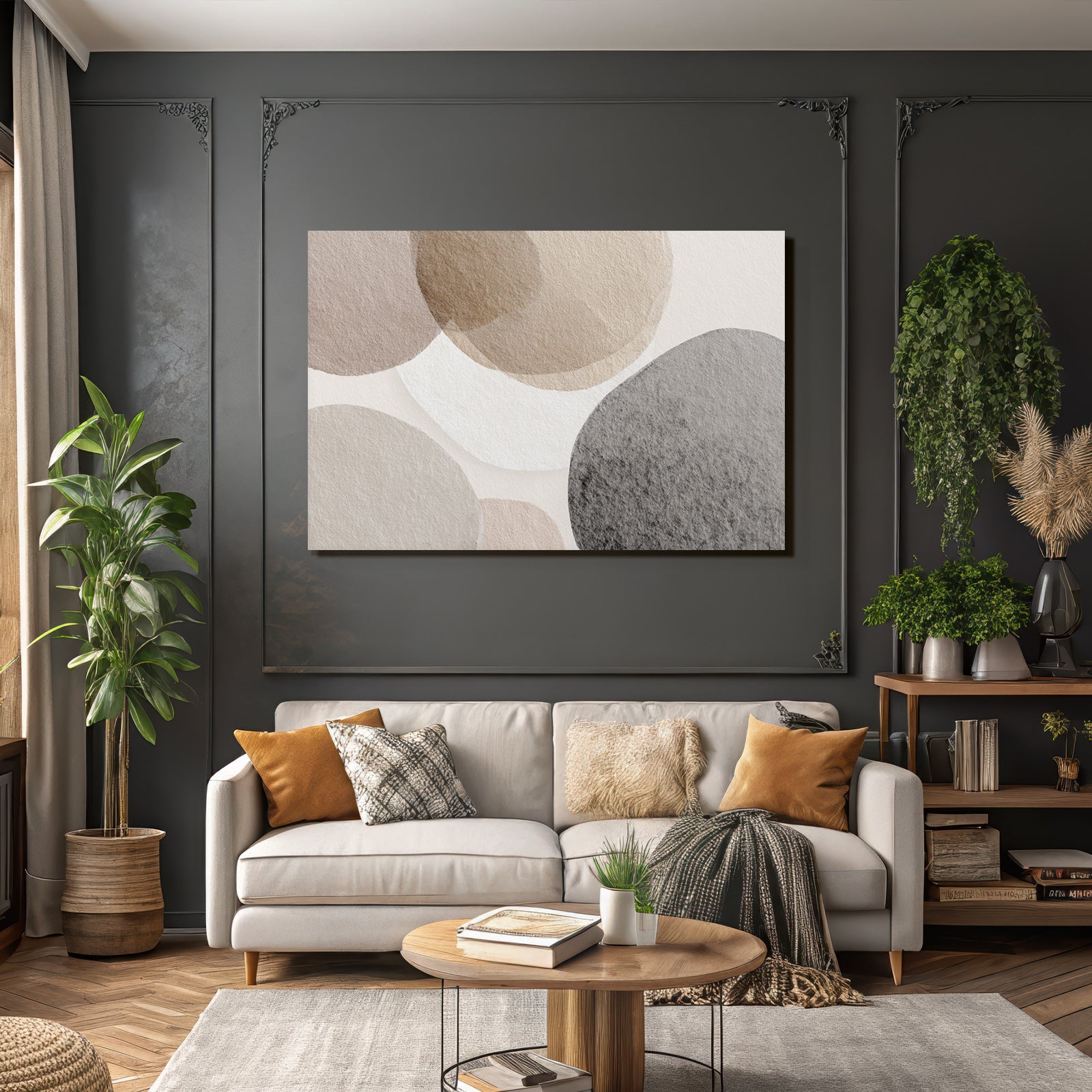 Abstraktes Design Kreise In Soft Farben