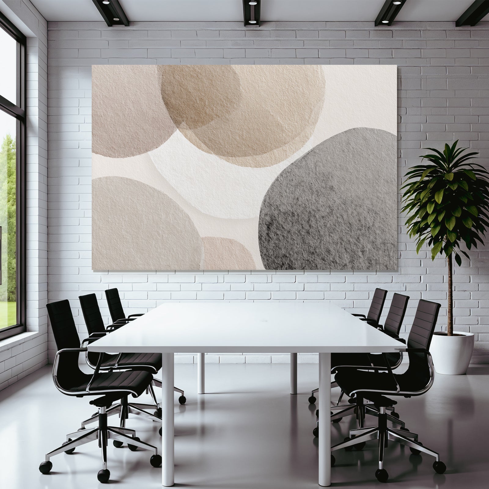 Abstraktes Design Kreise In Soft Farben