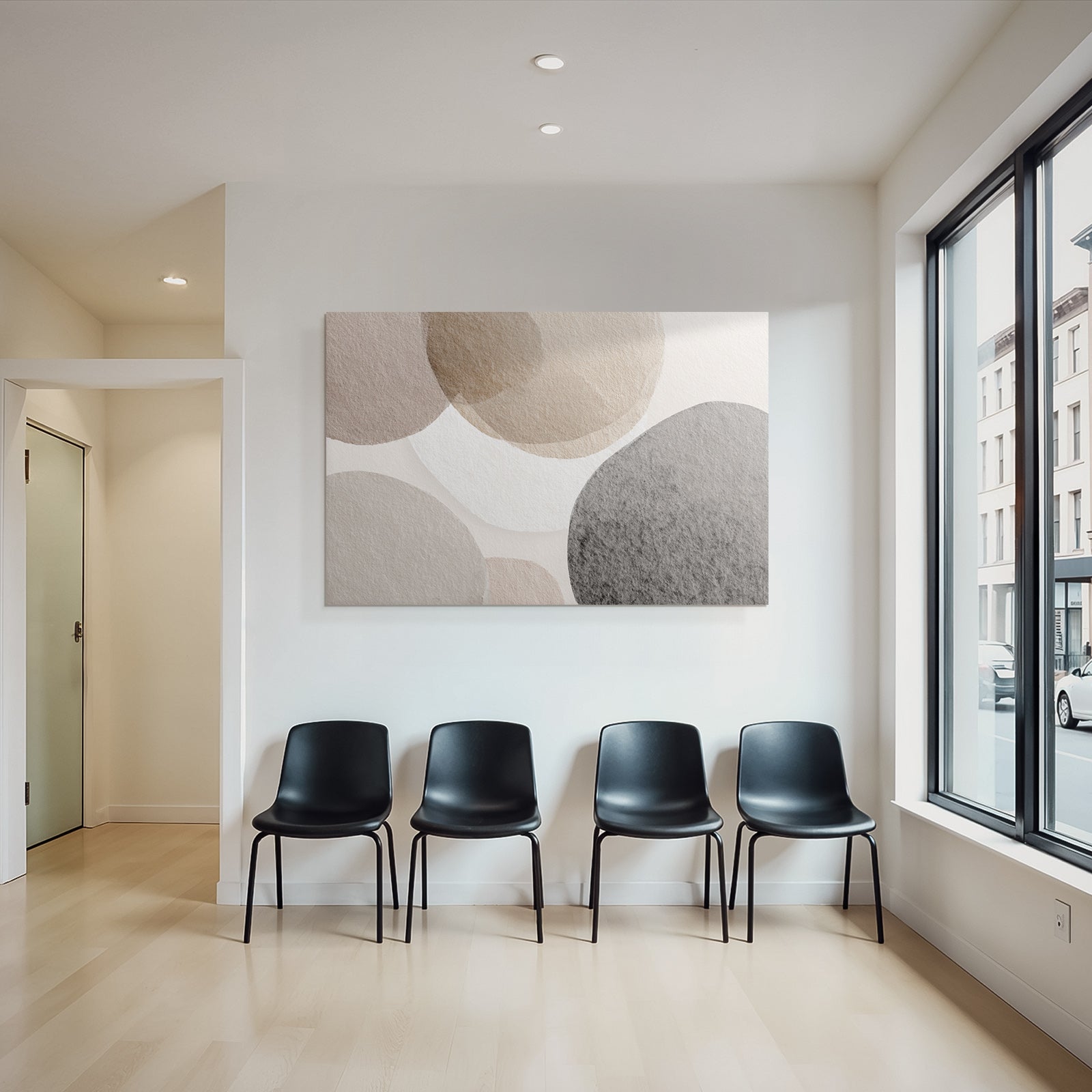 Abstraktes Design Kreise In Soft Farben