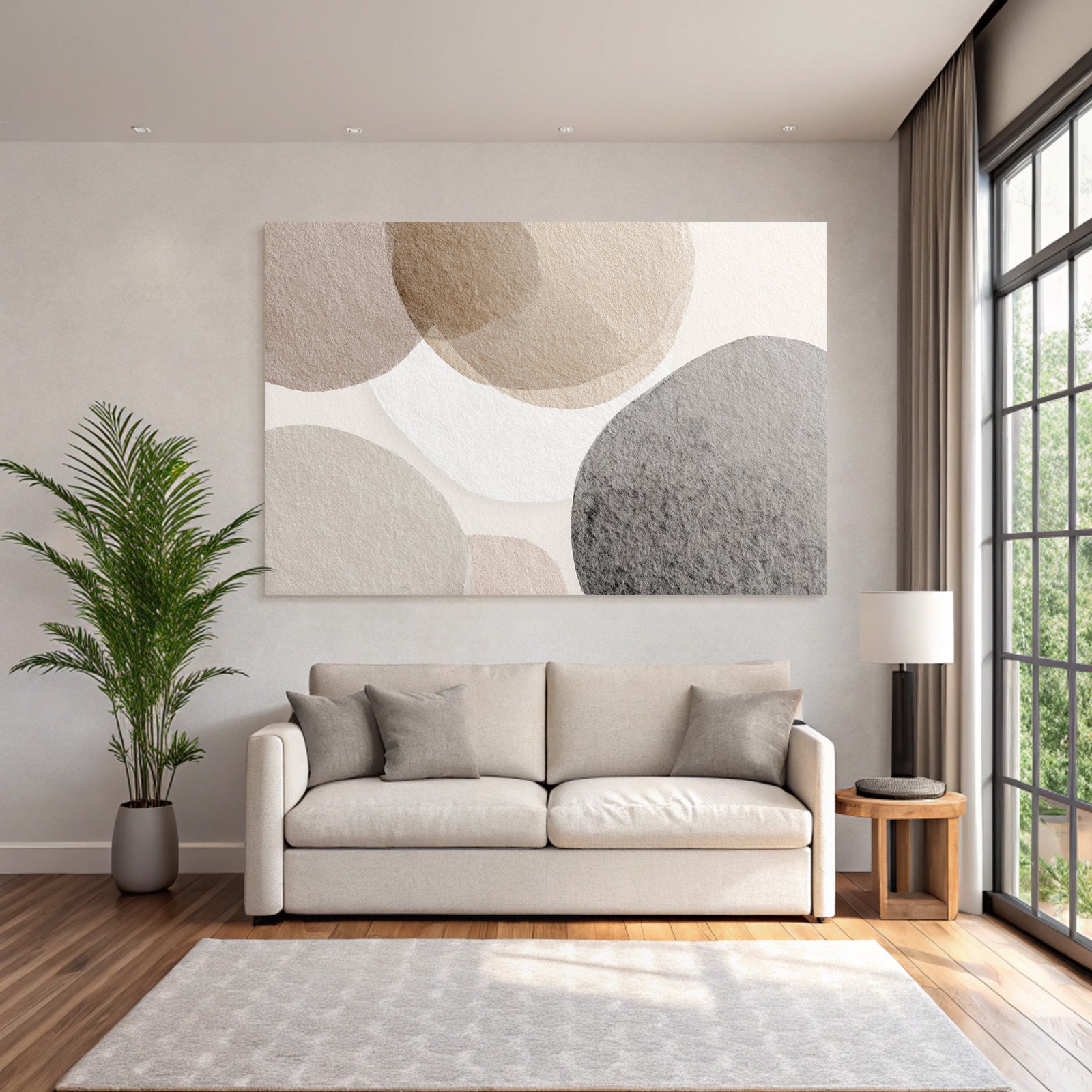 Abstraktes Design Kreise In Soft Farben