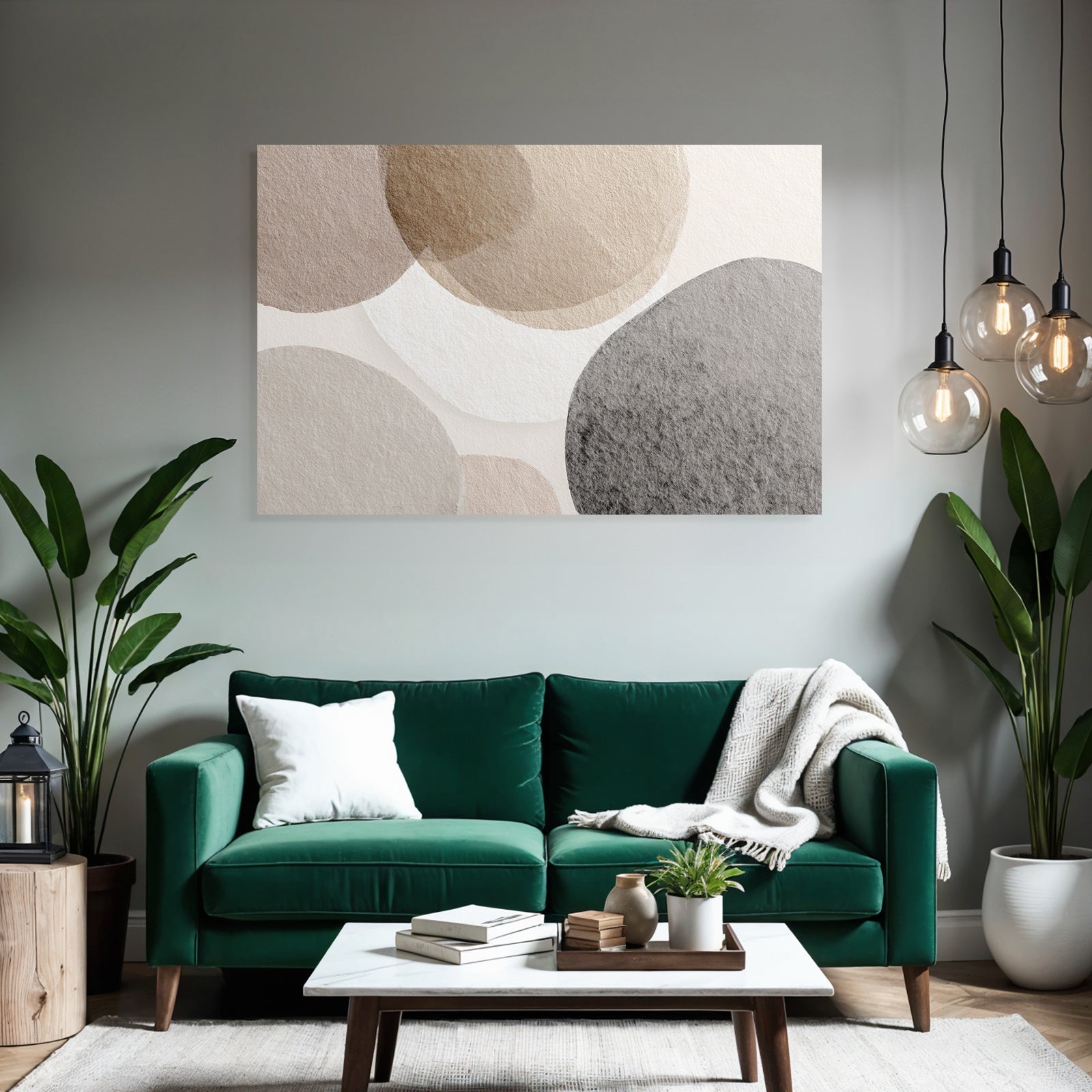 Abstraktes Design Kreise In Soft Farben