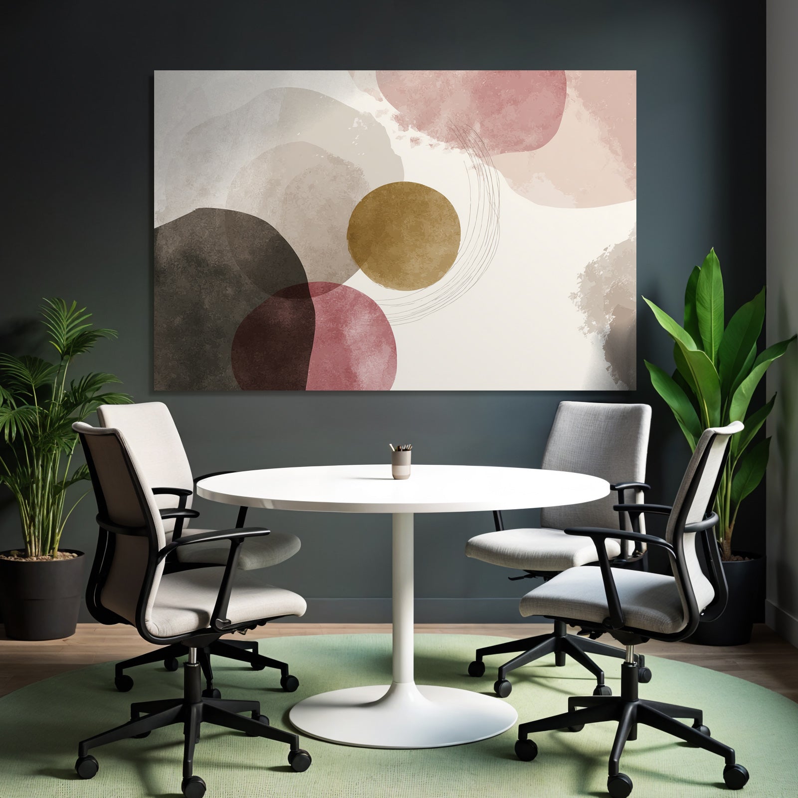 Abstraktes Design Kreisformen Sanfte Farben Leichtes Hintergrund