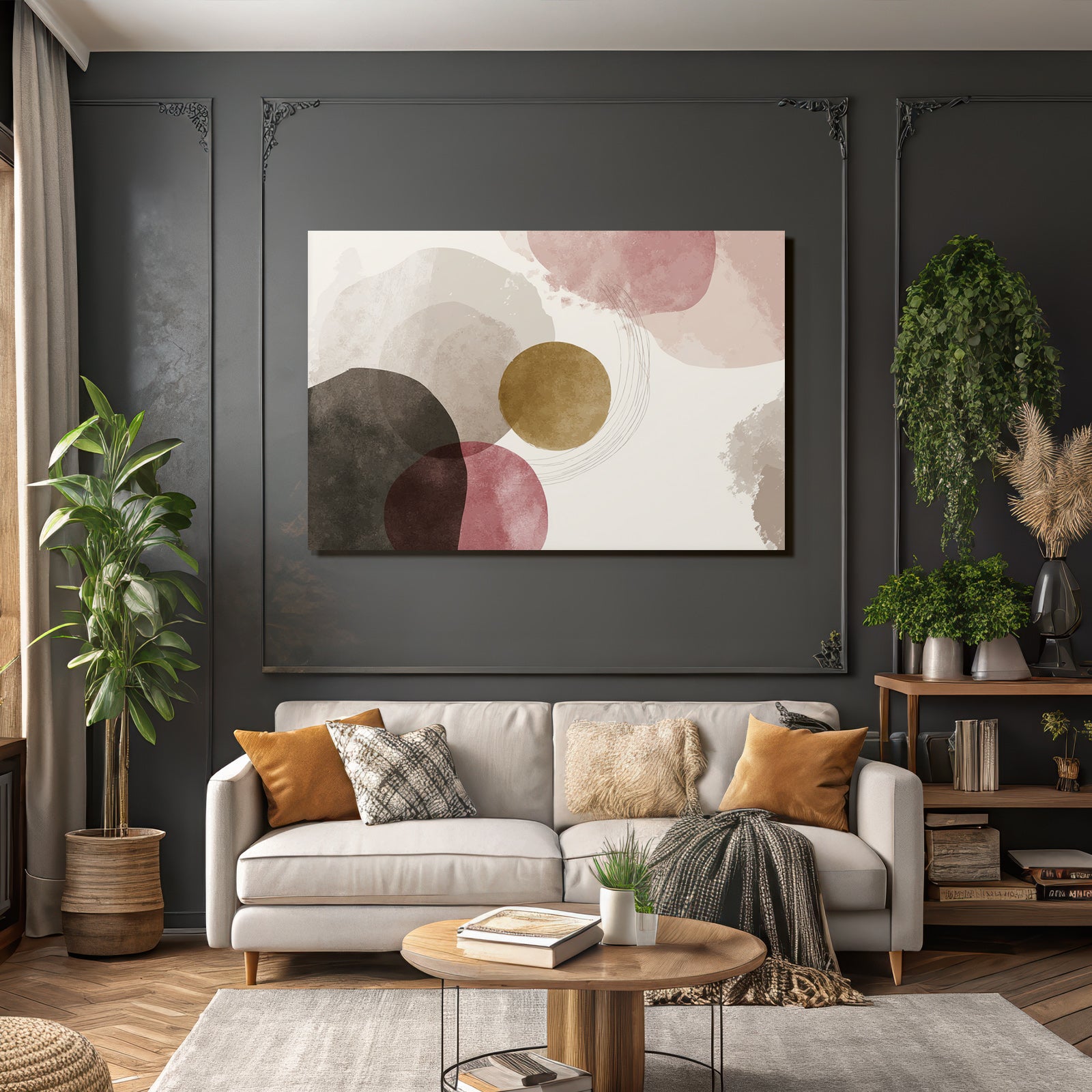 Abstraktes Design Kreisformen Sanfte Farben Leichtes Hintergrund