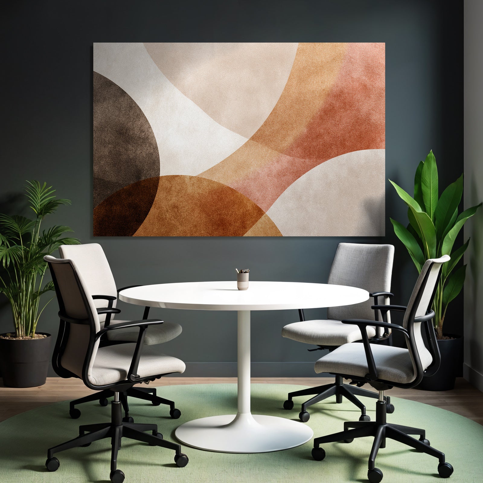 Abstraktes Design Mit Formen Und Sanften Farben