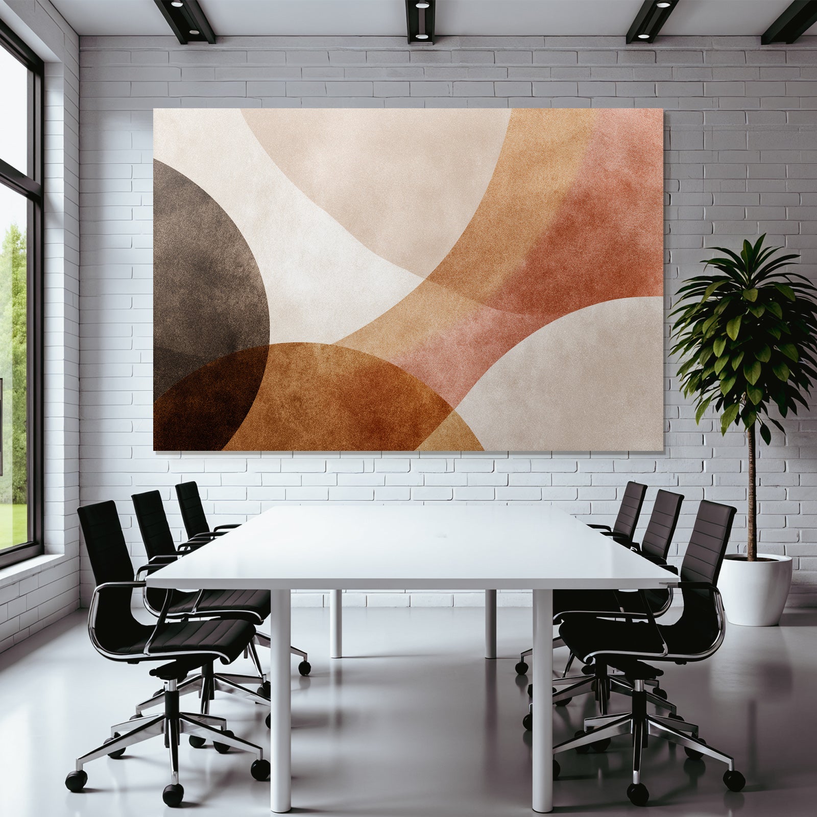 Abstraktes Design Mit Formen Und Sanften Farben
