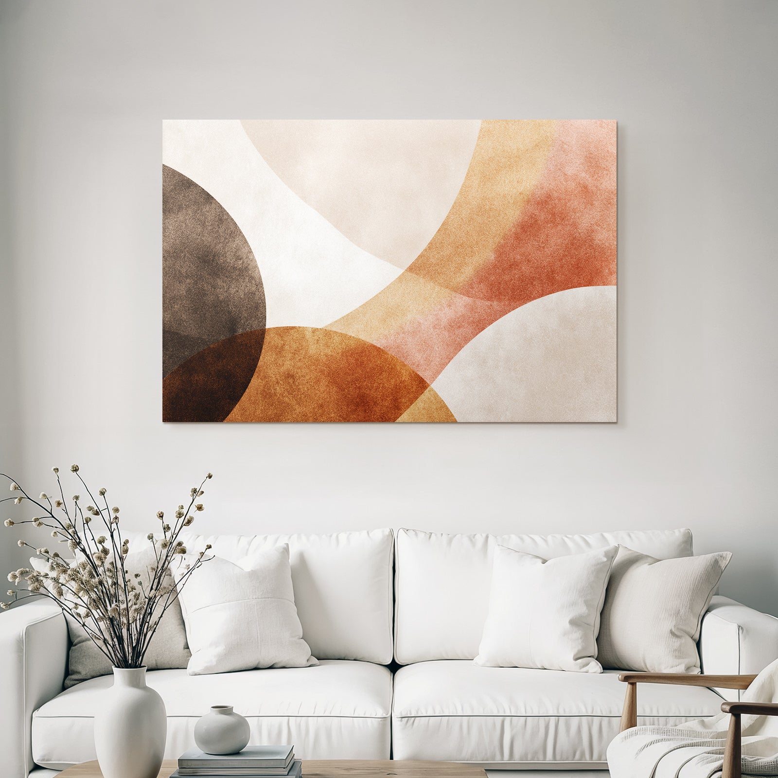 Abstraktes Design Mit Formen Und Sanften Farben