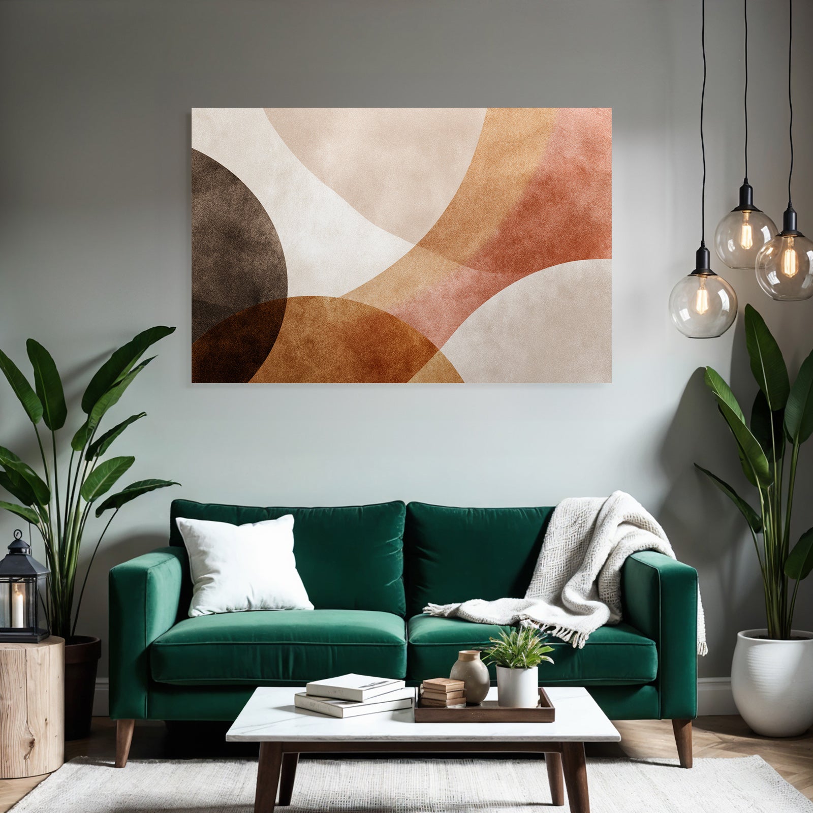 Abstraktes Design Mit Formen Und Sanften Farben