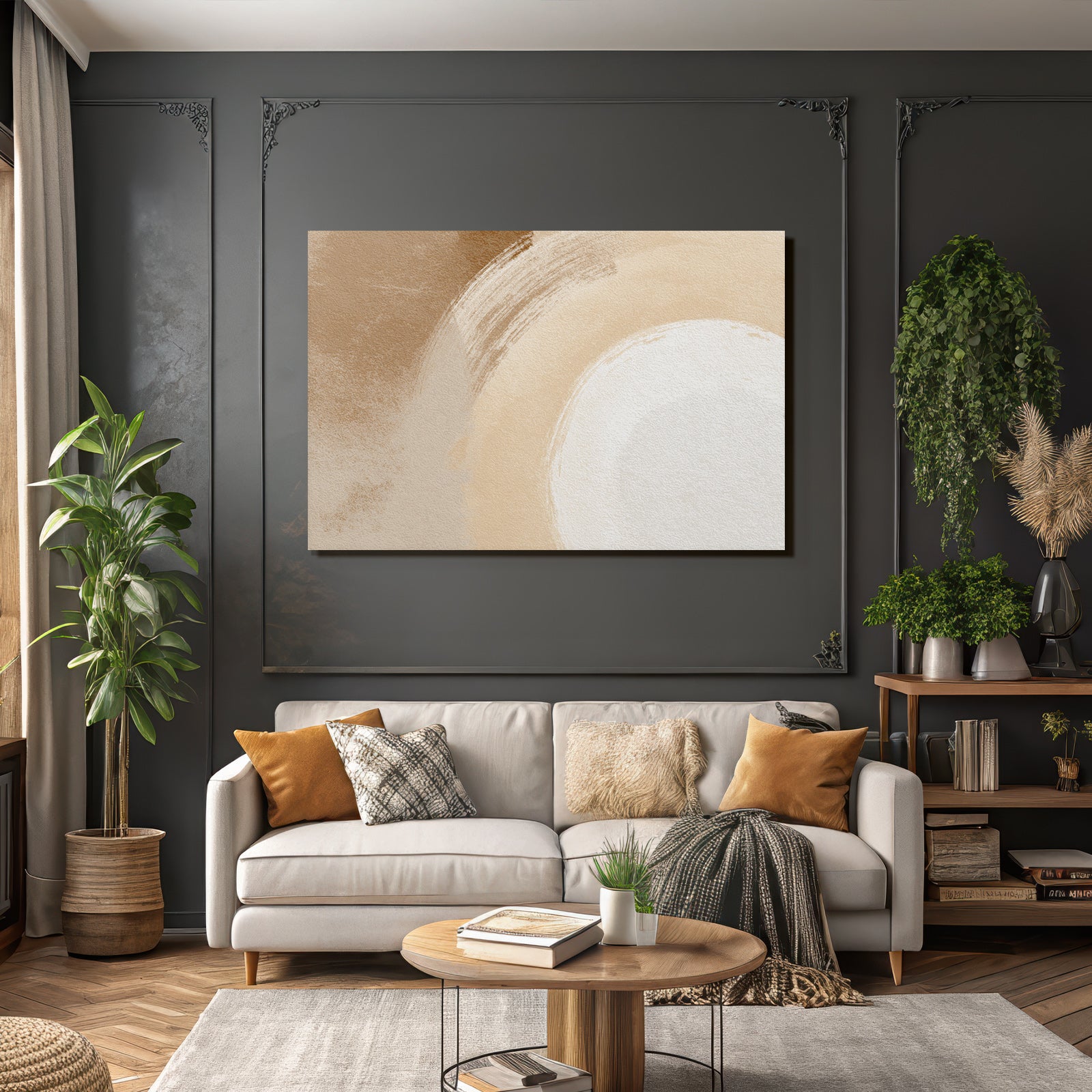 Abstraktes Design Weiche Farben Brushstrokes