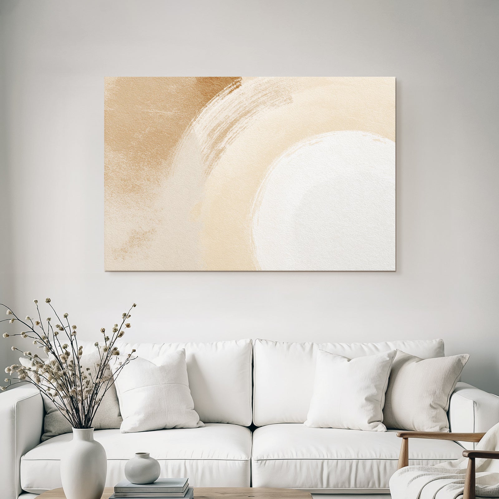 Abstraktes Design Weiche Farben Brushstrokes