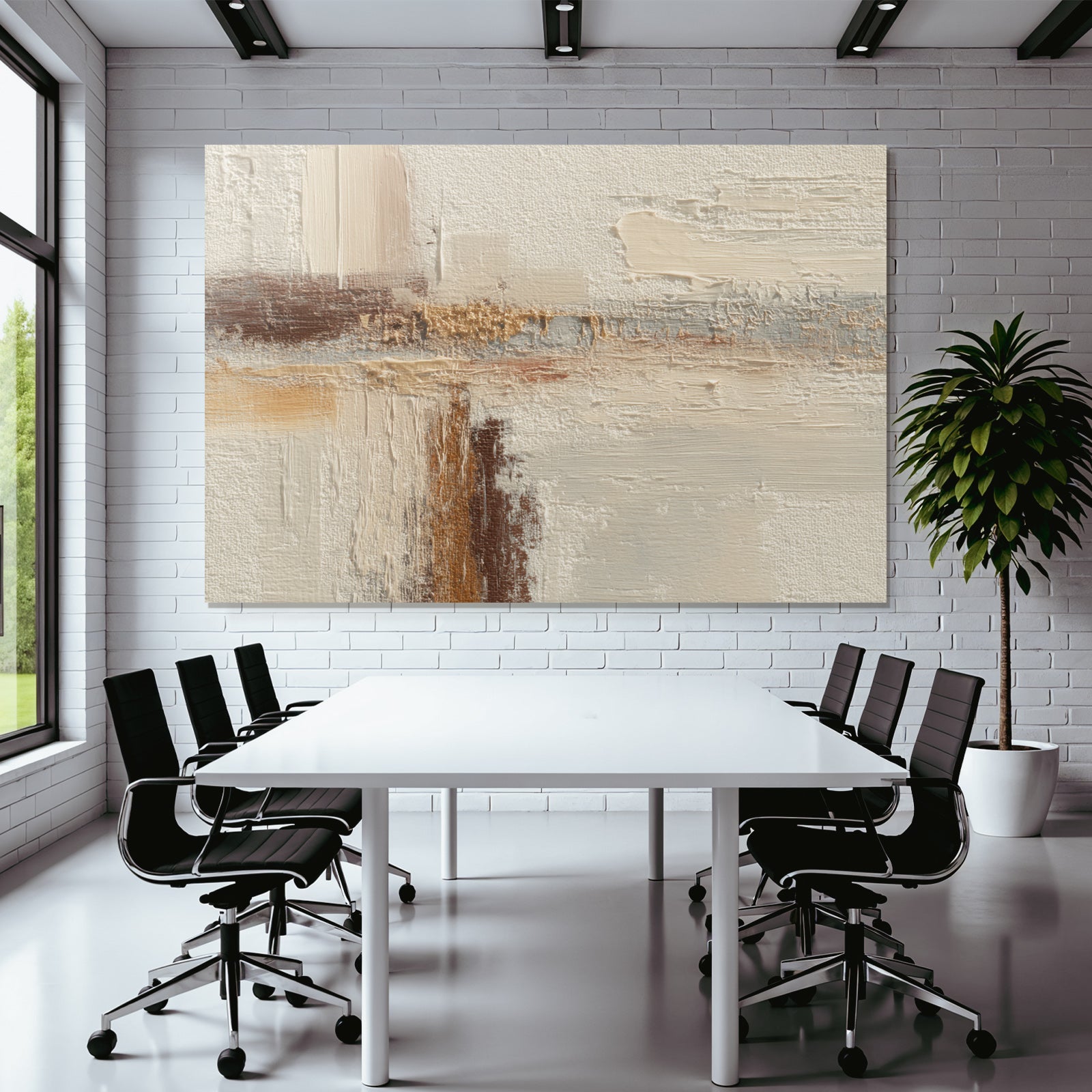 Abstraktes Gemaelde Mit Hellem Farbschema Und Minimalistischem Aesthetic