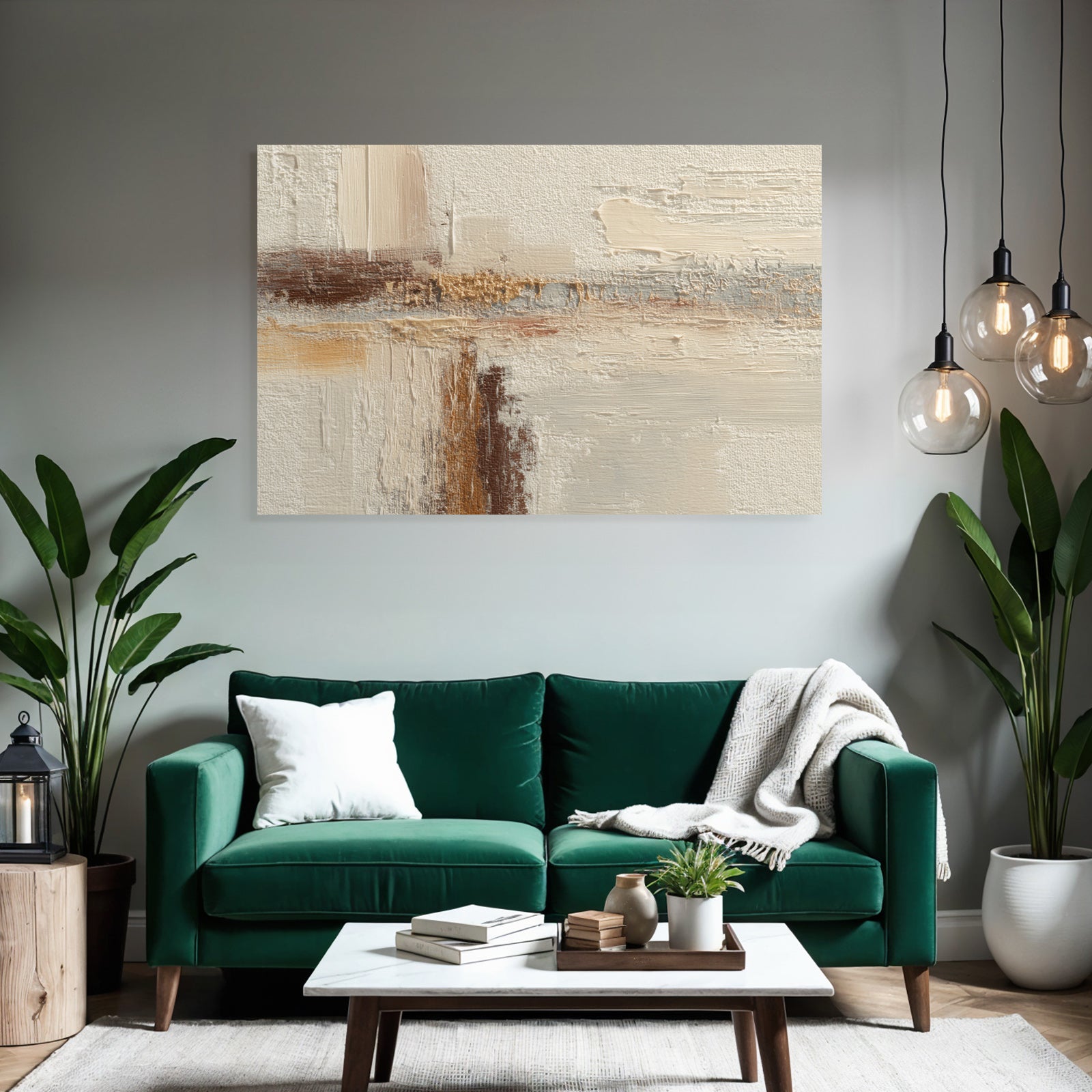 Abstraktes Gemaelde Mit Hellem Farbschema Und Minimalistischem Aesthetic