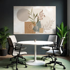 Artistic Composition Shapes Textures Plants Minimalist Design