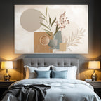Artistic Composition Shapes Textures Plants Minimalist Design