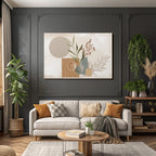 Artistic Composition Shapes Textures Plants Minimalist Design