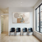Artistic Composition Shapes Textures Plants Minimalist Design