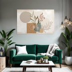 Artistic Composition Shapes Textures Plants Minimalist Design