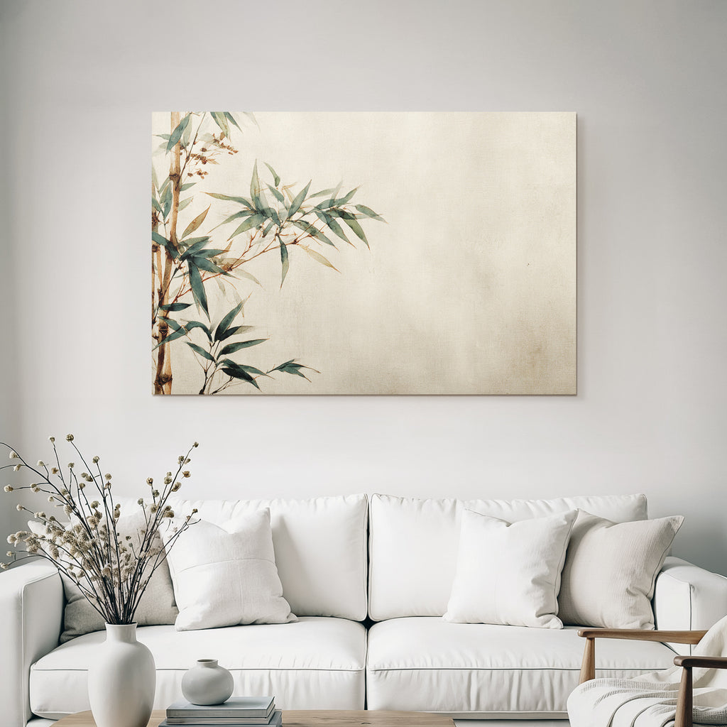 Bamboo Leaves Watercolor Illustration Texture Aspect Ratio
