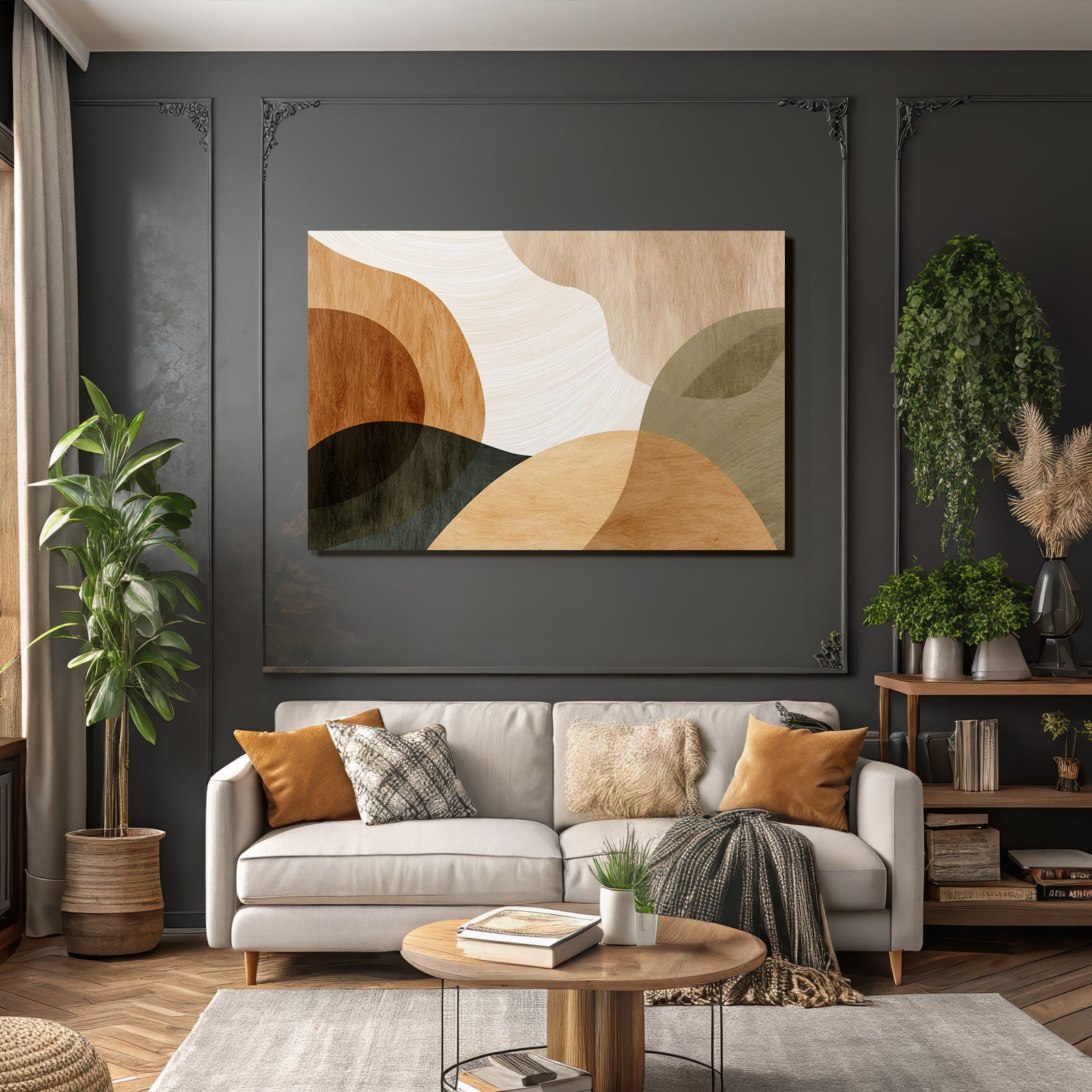 Earthy Abstract Design Organic Shapes Colors