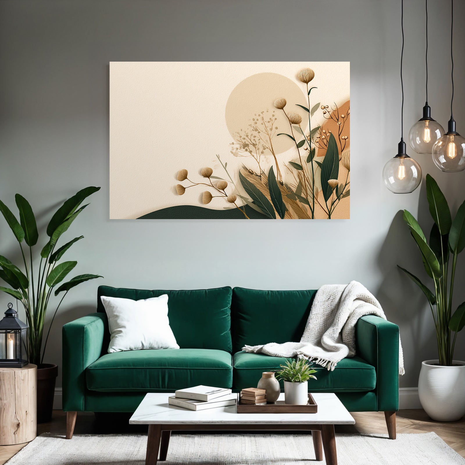 Floral Earthy Abstract Design Natural Atmosphere