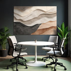 Layered Design Waves Hills Textured Paper Neutral Tones