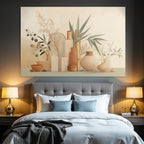Still Life Vases Plant Minimalist Neutral Palette Aspect Ratio