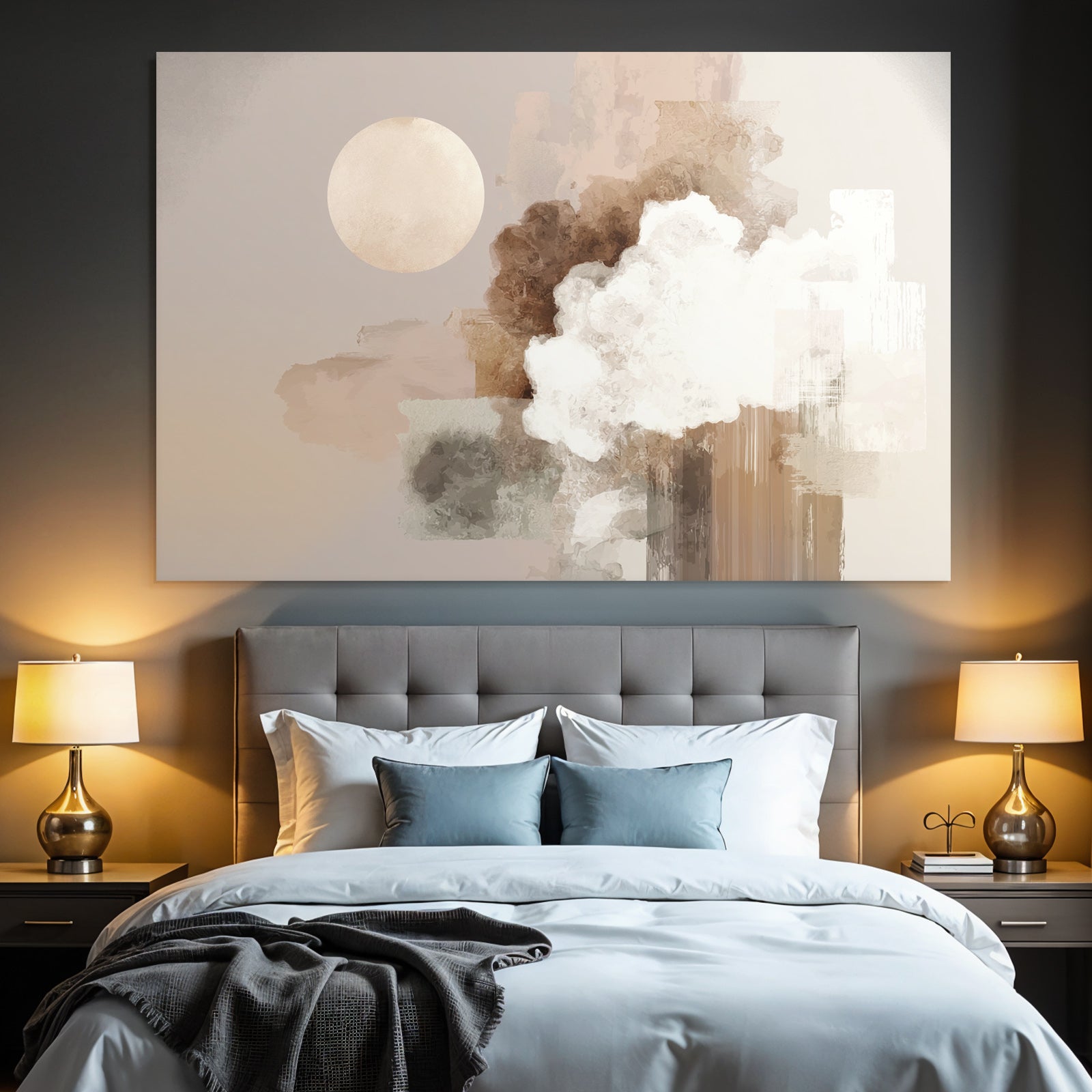 Sun And Clouds Abstract Representation Muted Colors