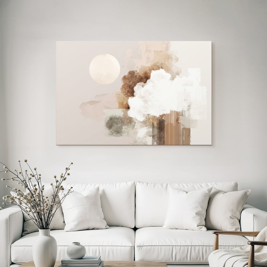Sun And Clouds Abstract Representation Muted Colors