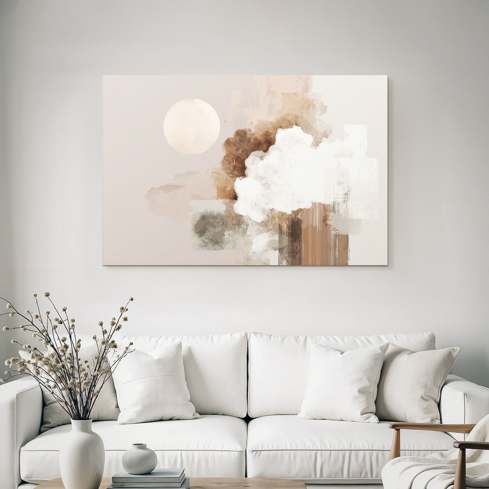 Sun And Clouds Abstract Representation Muted Colors