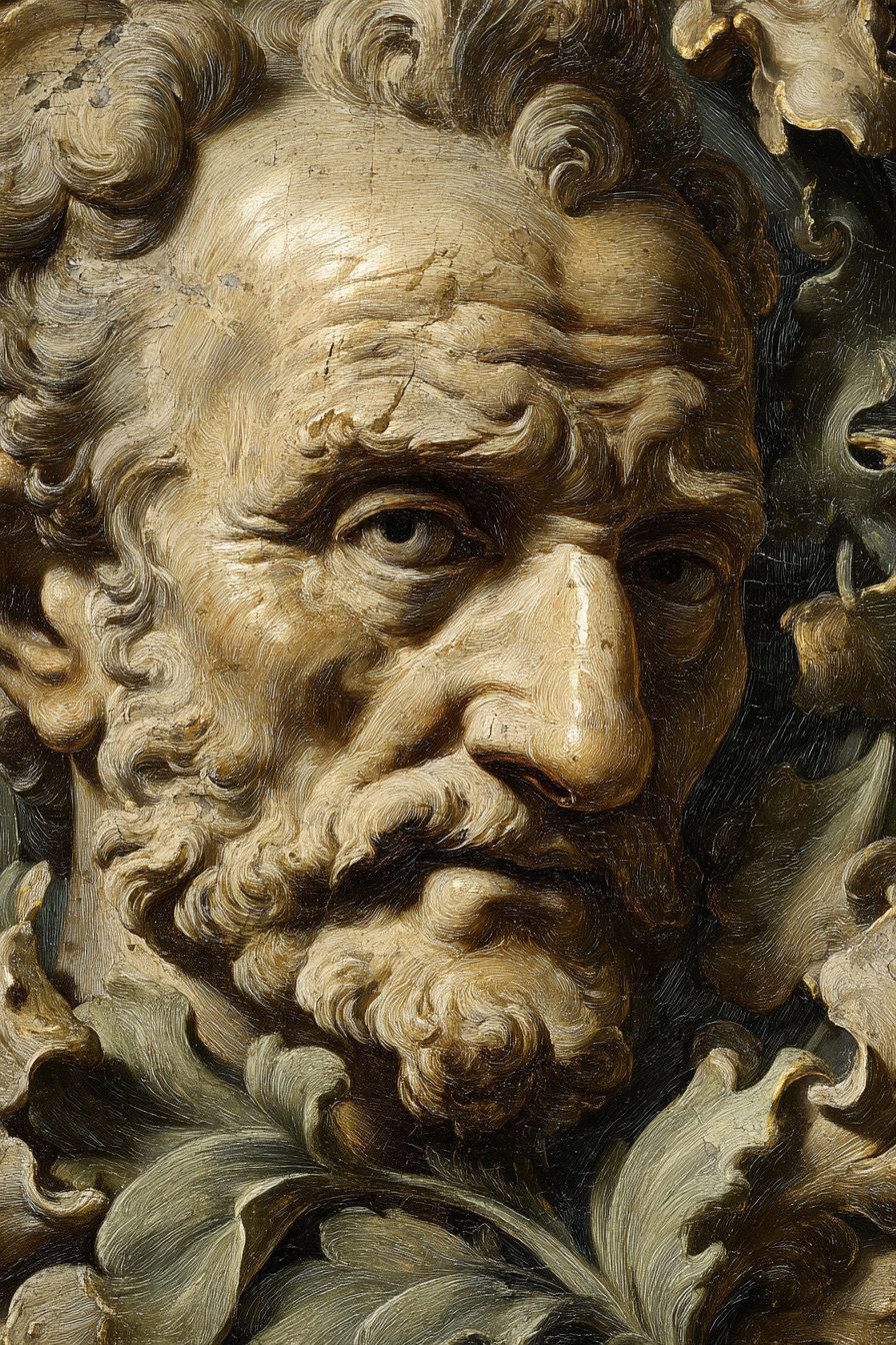 Detaillierte Skulptur Gesicht Aus Ornamentalem Stil | Klassisch | Einrichtungsstile