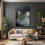Dramatische Landlandschaft Mit Stein Face Und Antiker Architektur