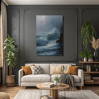 Dramatische Meerlandschaft Mit Wellen Und Felsen