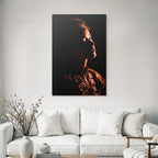Dramatisches Portait Mit Weichem Licht Und Schatten