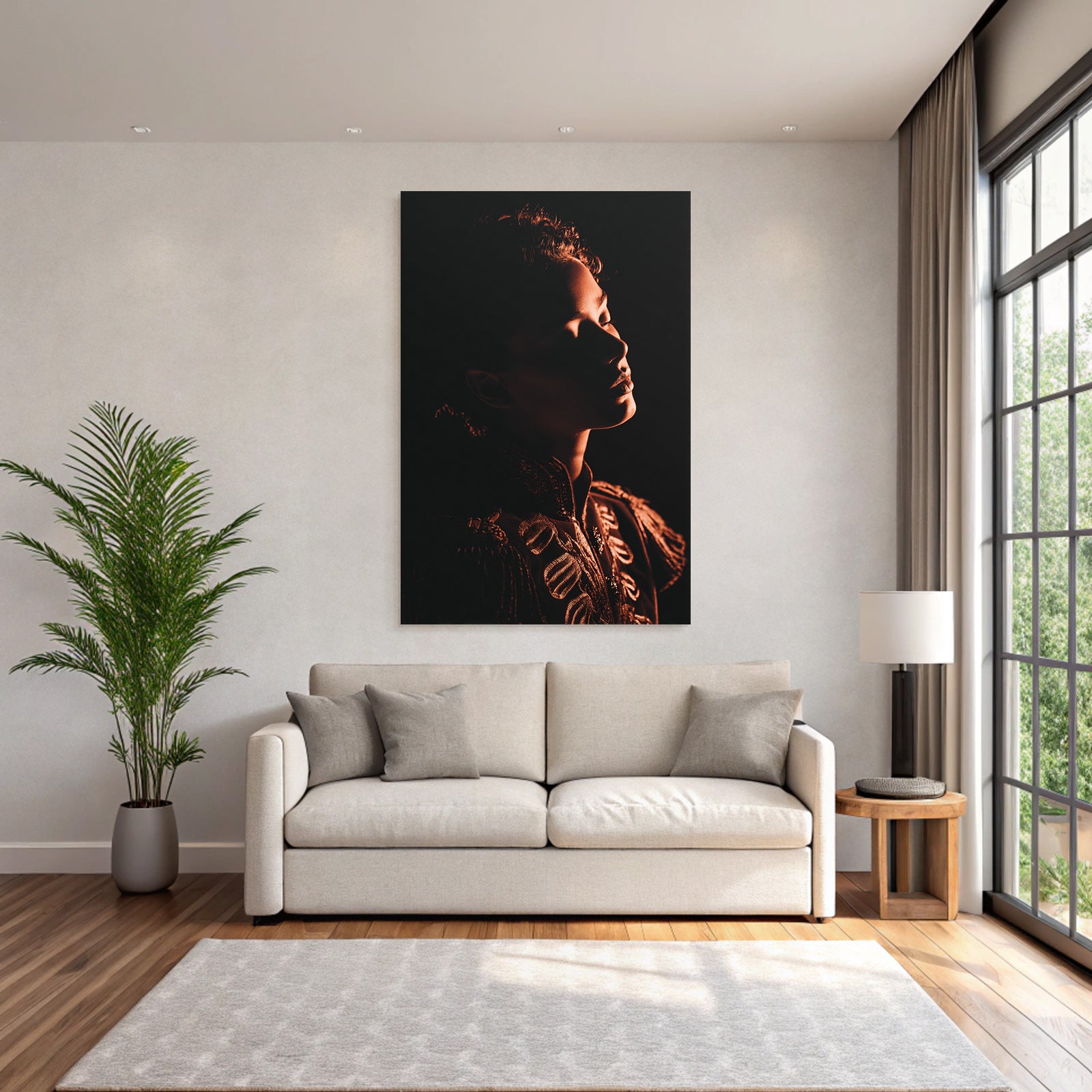 Dramatisches Portait Mit Weichem Licht Und Schatten