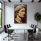 E Skulptur Portrait Kopf Hals Licht Schatten Texture