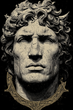 E Statue Mann Mit Welligem Haar Und Schmuck | Klassisch | Einrichtungsstile