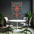 Elegantes Muster Baroque Design Blau Rot Gold