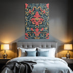 Elegantes Muster Baroque Design Blau Rot Gold