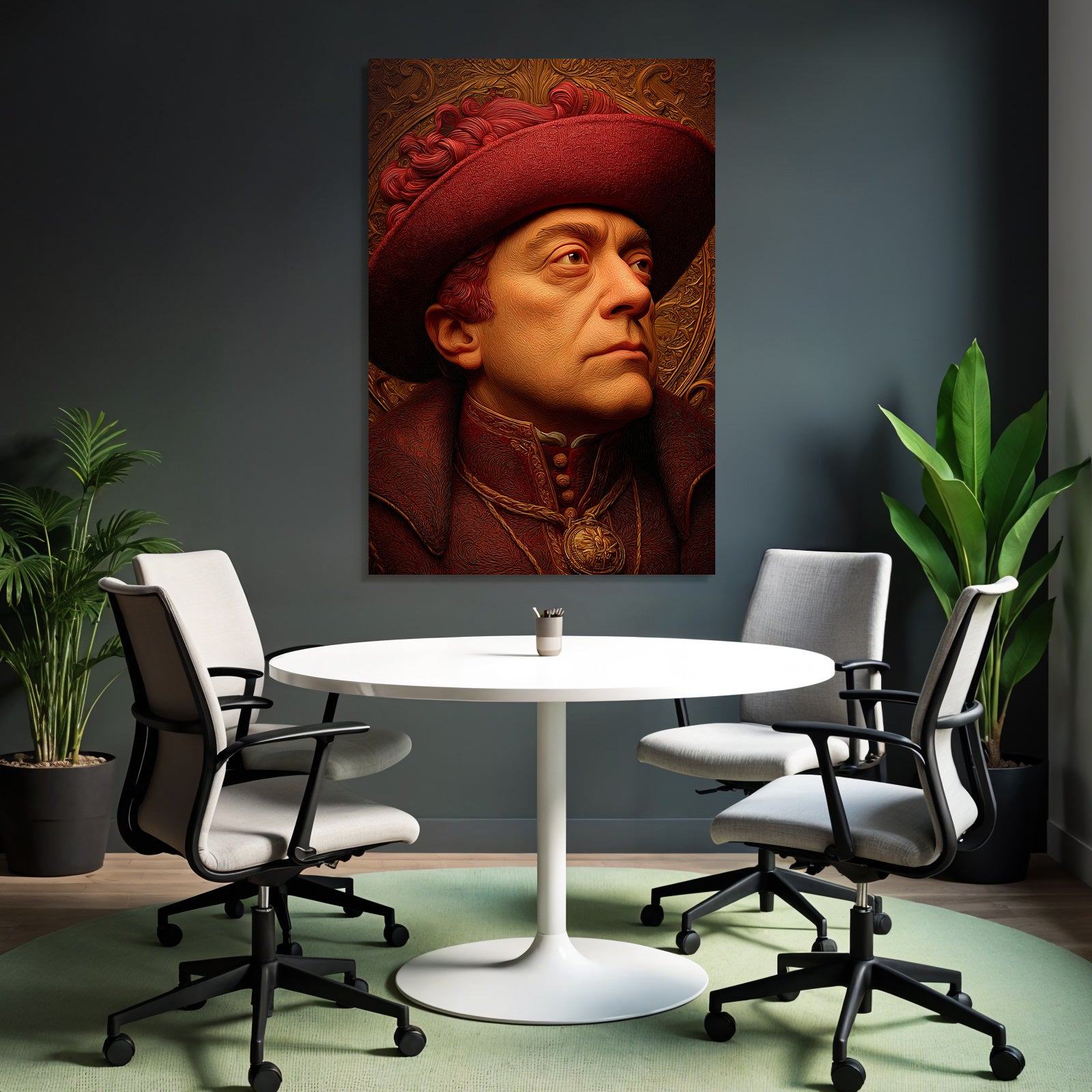 Historische Portrait Kleidung Mit Verzierten Accessoires