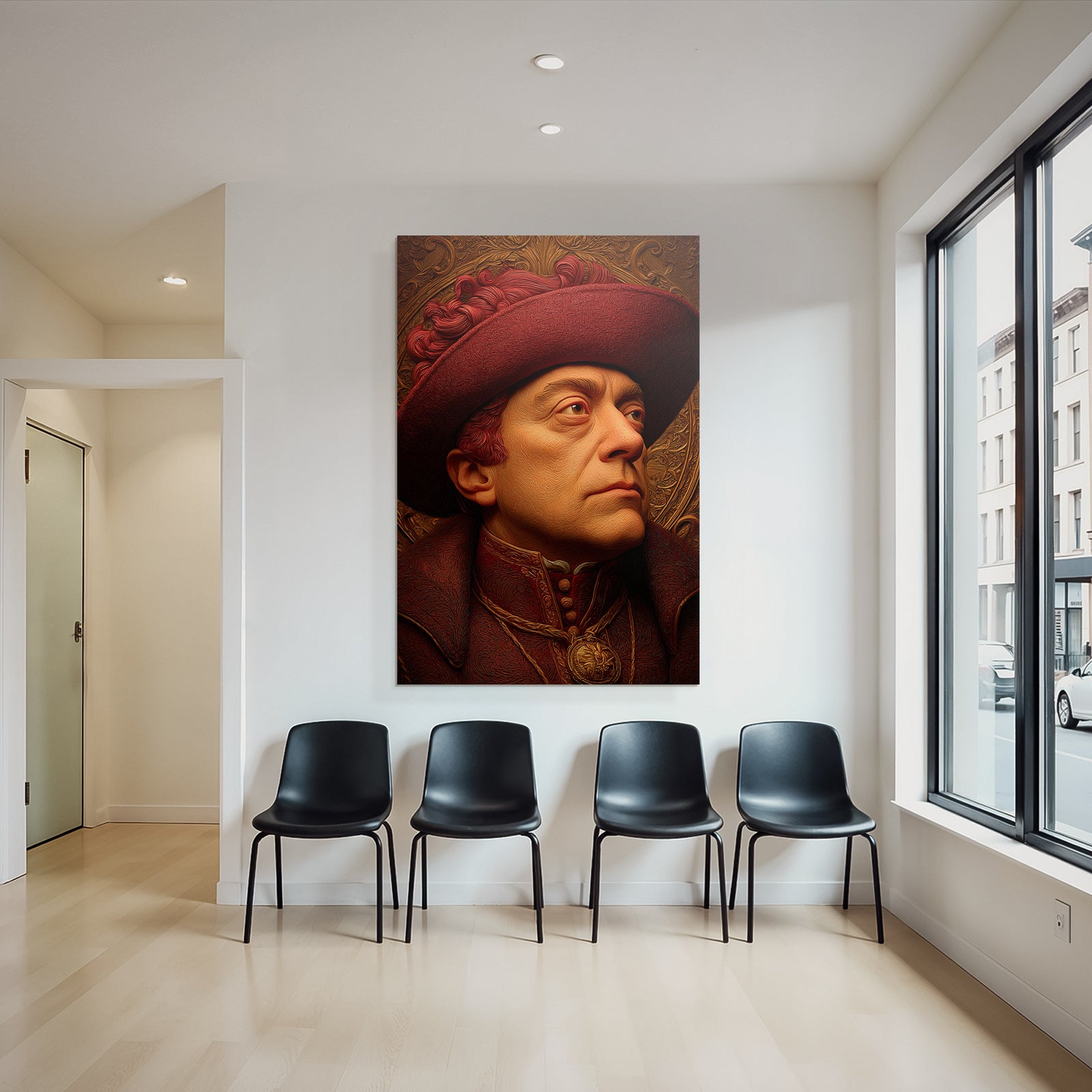 Historische Portrait Kleidung Mit Verzierten Accessoires