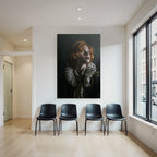 Historische Theatrale Portrait Mit Roten Locken Und Dekorativem Kragen