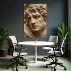 Humanes Gottes Gesicht Nahaufnahme E Kunst Skulptur