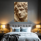 Humanes Gottes Gesicht Nahaufnahme E Kunst Skulptur