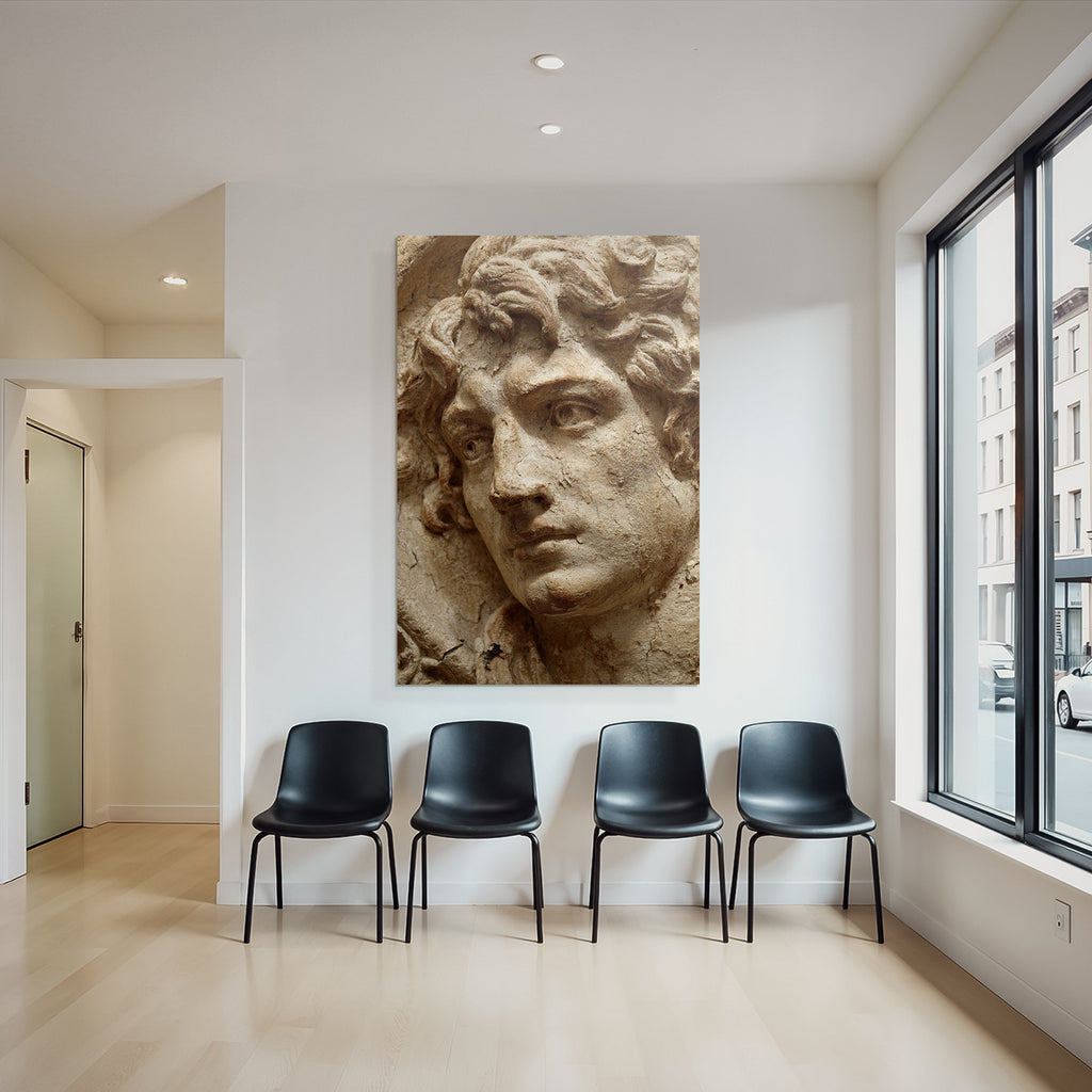 Humanes Gottes Gesicht Nahaufnahme E Kunst Skulptur